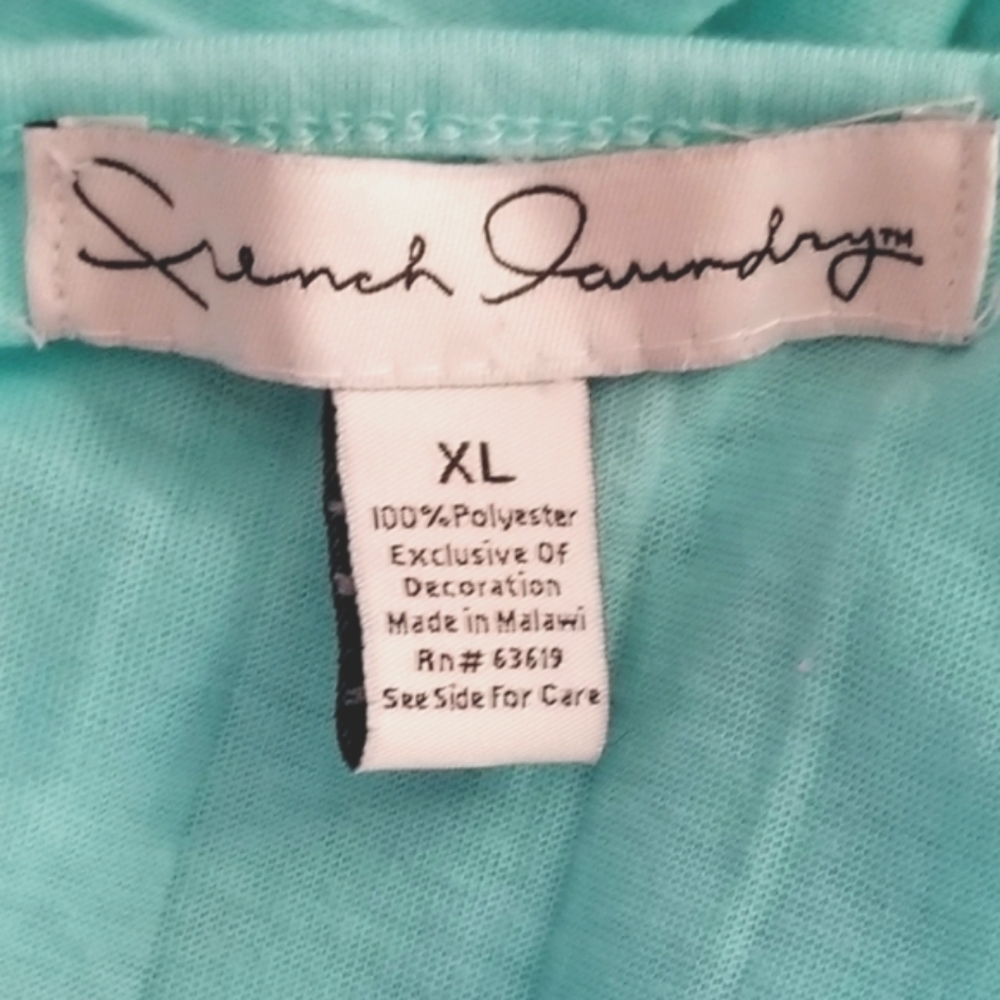 French Laundry Flowy Mint Green Top with lace front, size XL - Picture 8 of 8